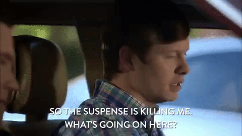 The Suspense What's Going On Here GIF