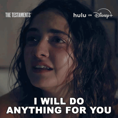 The Testaments Woman Crying I Will Do Anything for You