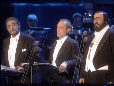 The Three Tenors Trio Chorus Singing Opera Music GIF