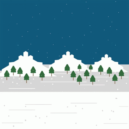 The Three Wise Men Are Standing In The Snow With A Comet In The Background GIF