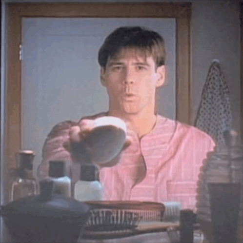 The Truman Show Truman Burbank Drawing Circle On Mirror GIF