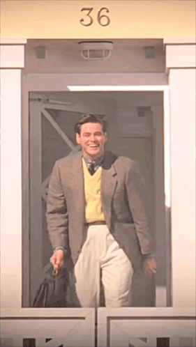 The Truman Show Truman Burbank Exit Wave GIF