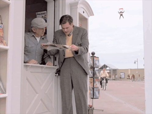 The Truman Show Truman Burbank Parachute At Back GIF