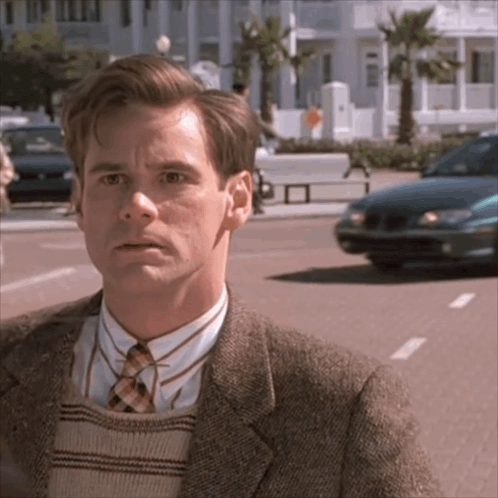 The Truman Show Truman Burbank Stopping Something GIF