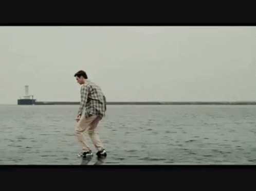 The Truman Show Truman Burbank Walking On Water GIF