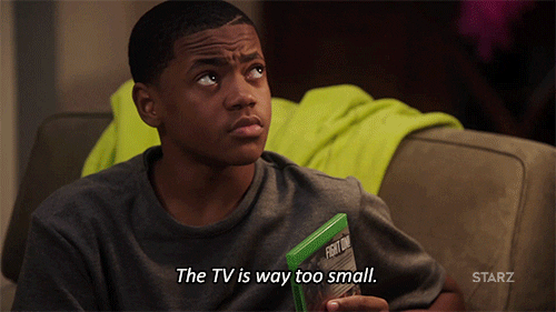 The Tv Is Too Small Power Qdubs GIF