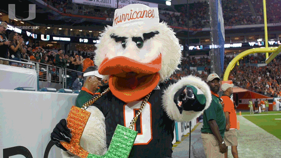 The U Mascot With Chain GIF
