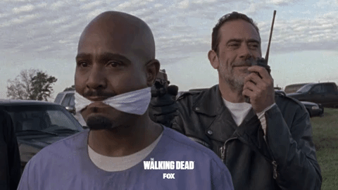 The Walking Dead Man Gagged GIF