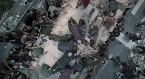 The Walking Dead Walkers Zombies Feasting GIF