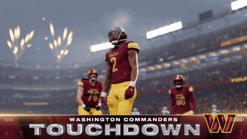 The Washington Commanders Are Playing The Washington Redskins In A Touchdown Game GIF