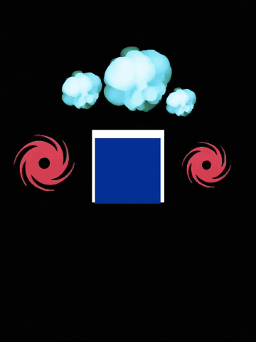 The Weather Channel Logo With Two Hurricanes And Clouds In The Background GIF