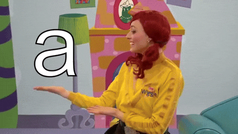 The Wiggles Teaching Letter A GIF