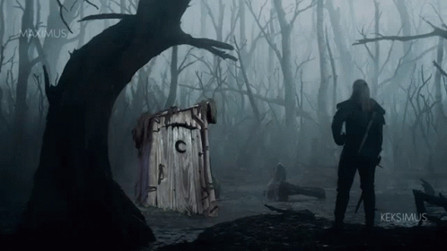 The Witcher Geralt Meets Shrek In Forest GIF