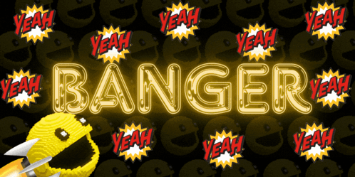 The Word Banger Is Glowing In The Dark GIF