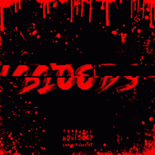 The Word Bloods Is On A Black Background GIF