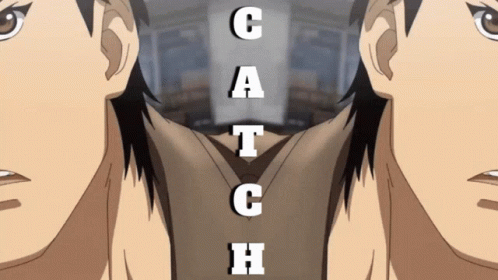 the word catch is on the front of a poster