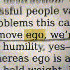 The Word Ego Is Highlighted In Yellow In A Book GIF