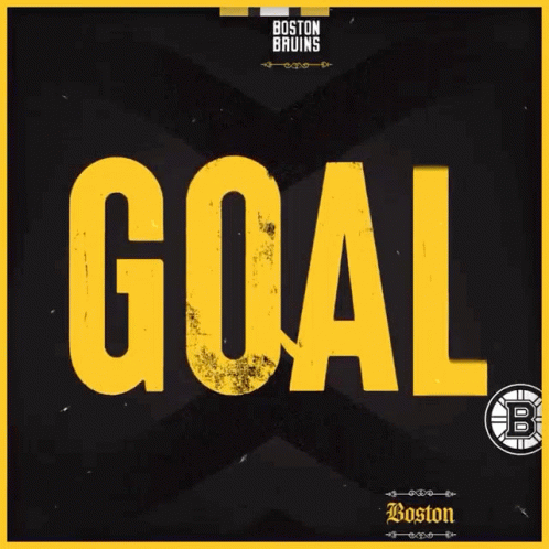 The Word Goal Is On A Black Background With A Yellow Stripe GIF