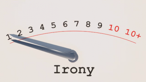 The Word Irony Is On The White Background GIF