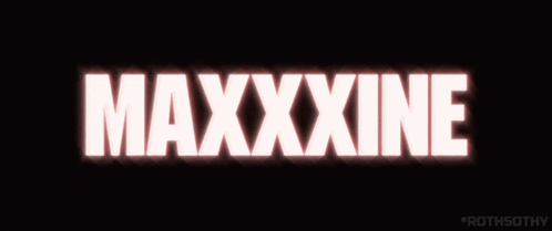 The Word Maxxxxine Is Written In White On A Dark Background GIF