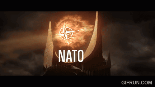 The Word Nato That Is On A Castle GIF