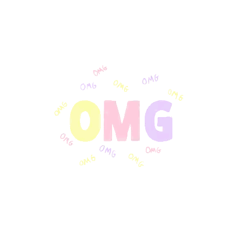 the word omg is surrounded by other omg words