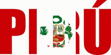 The Word Peru Is Made Out Of Colorful Candy GIF