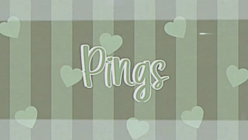 The Word Pings That Is On A Green Background GIF