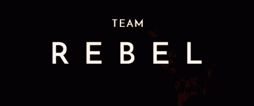The Word Rebel That Is On A Fire Background GIF