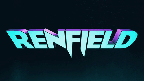 The Word Renfield Is Displayed On A Dark Blue Background GIF