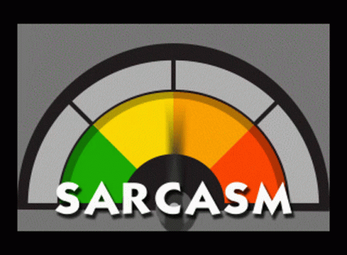 The Word Sarcasm Is Written On A Meter GIF