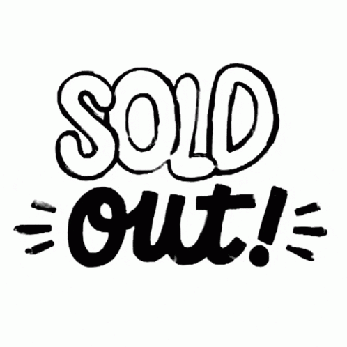 The Word Sold Out Is Written In White On A Black Background GIF