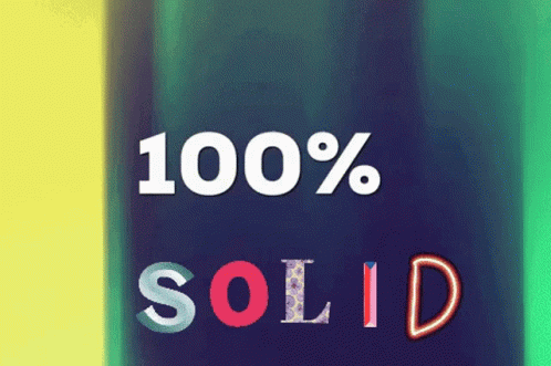 The Word Solid Is On A Blue Background GIF