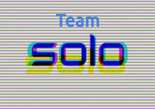the word solo is displayed on a colorful background