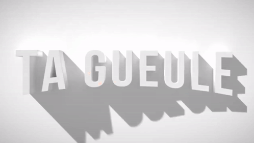 The Word Tagueule Is Written In White Letters GIF