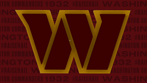 The Word Touchdown Is On A Red And Gold Background GIF
