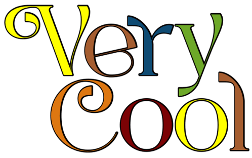 The Word Very Cool Is Written In Different Colors GIF