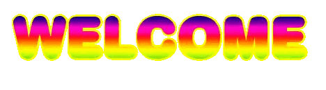 the word welcome is written in a colorful font