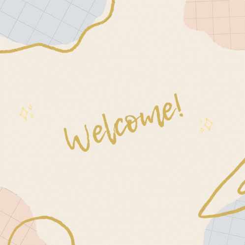 the word welcome is written on a white background