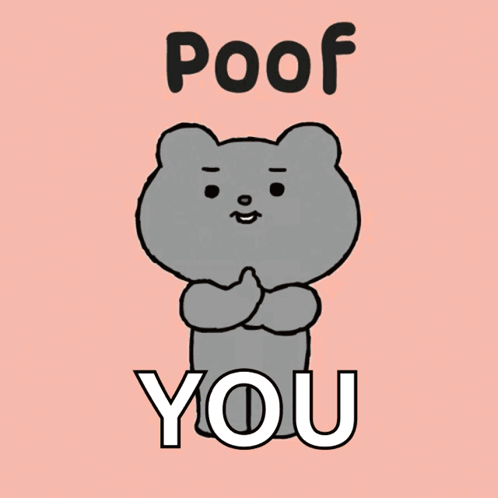The Word You Is On A Pink Background With A Yellow Cloud GIF