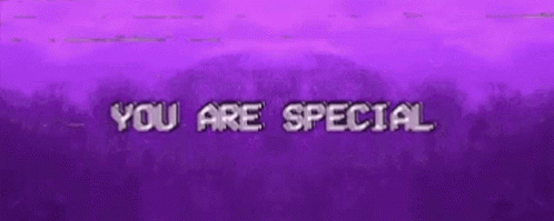 The Words `` You Are Special '' Are Written On A Purple Background . GIF