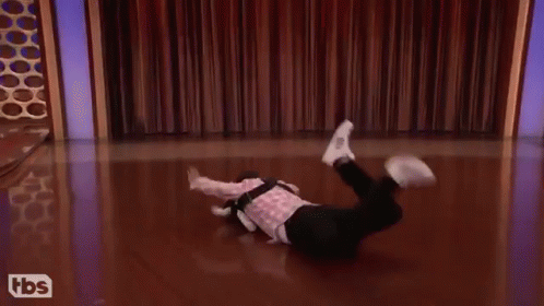 The Worm On Television Break Dance GIF