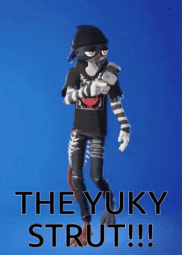 The Yuky Strut Cartoon Character GIF