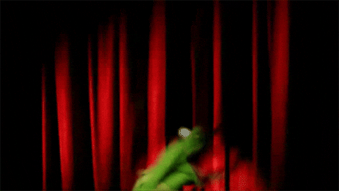 Theatre Show Kermit Falling Off Building GIF