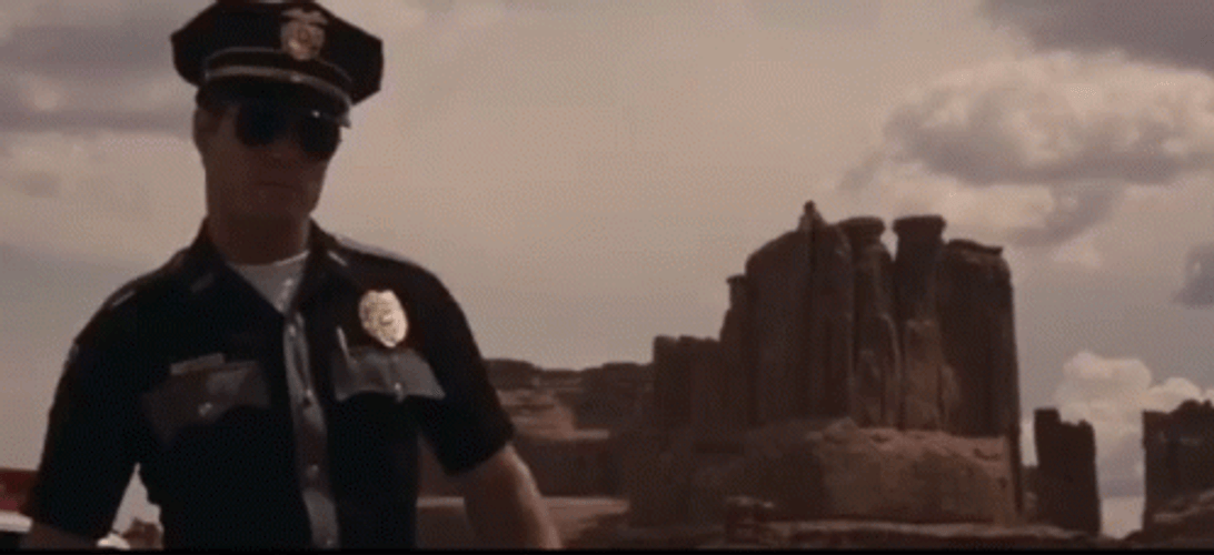 Thelma And Louise With Policeman GIF