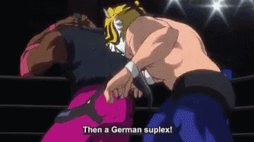 Then A German Suplex GIF