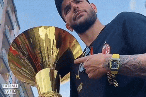 Theo Hernandez Championship Trophy GIF