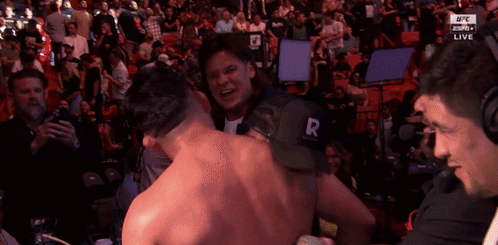 Theo Von Bro Hug With Kelvin Gastelum GIF