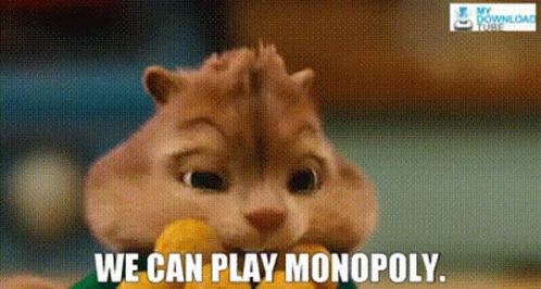 Theodore Chipmunks Wants To Play Monopoly GIF