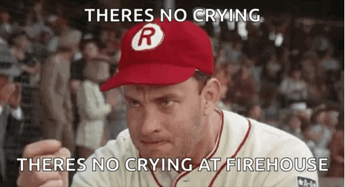 There's No Crying In Baseball At Firehouse GIF